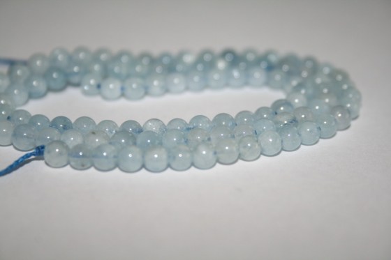Aquamarine Perlen, 4 mm