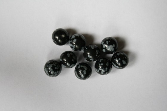 Schneeflocken Perlen, einseitig gebohrt, 10 mm
