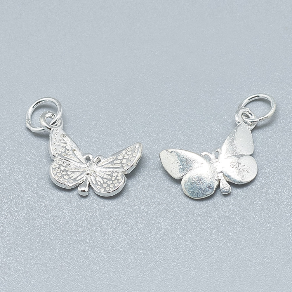 Sterling Silber Schmetterlinganhänger, 16 mm