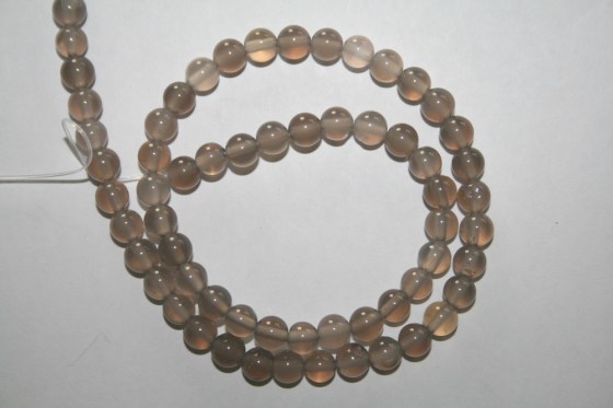 Graue Achat Perlen, 6 mm