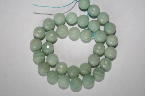 Facettierte Amazonit Perlen, 12 mm
