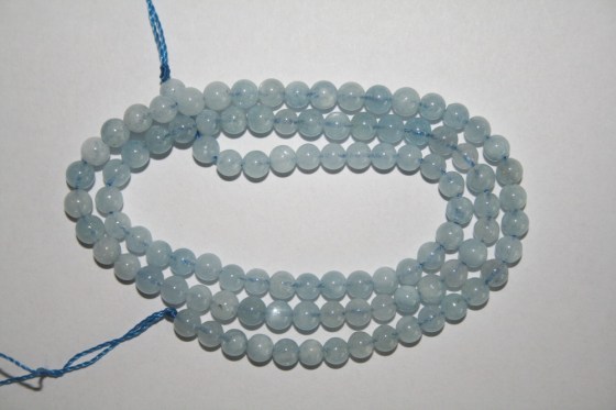 Aquamarine Perlen, 4 mm