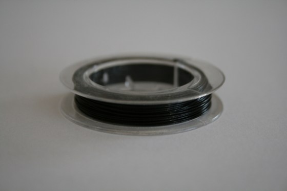 Draht plastifiziert, schwarz, 0,3 - 0,5 mm
