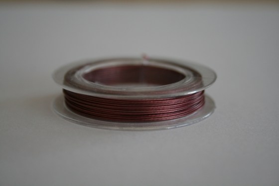 Draht plastifiziert, altrosa, 0,3 - 0,5 mm