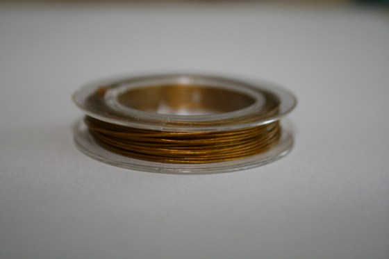 Draht plastifiziert, gold, 0,3 - 0,5 mm