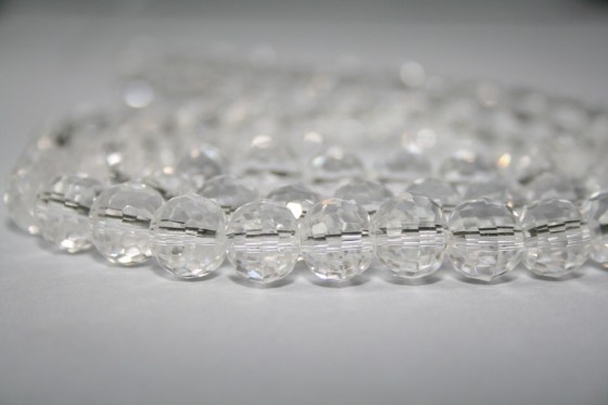 Facettierte Glasperlen kristall, 10 mm