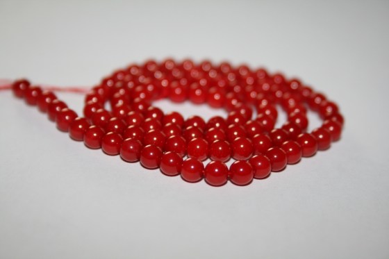 Rote Korallen Perlen, 4 mm