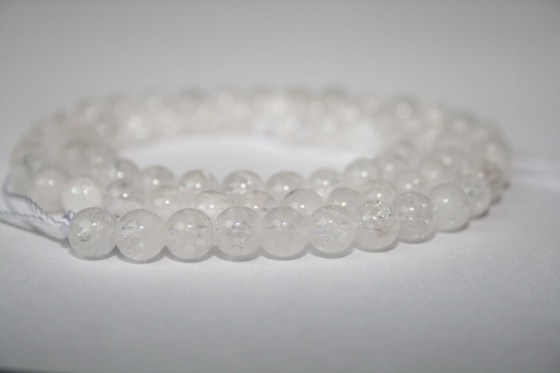Kristall Perlen, gecracked, 6 mm