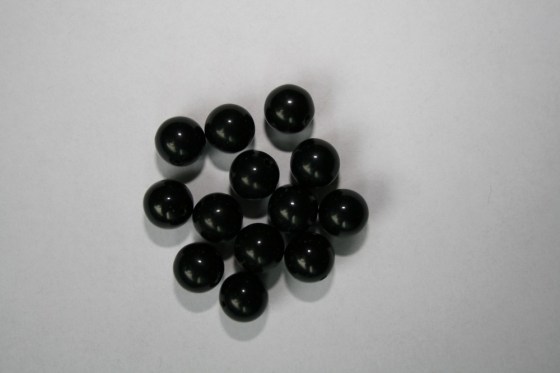 Schwarze Achat Perlen, einseitig gebohrt, 10 mm