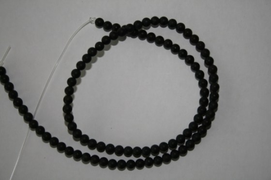 Onyx Perlen matt, 4 mm