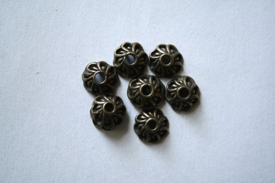 Perlenkappen 9,5 mm, bronze