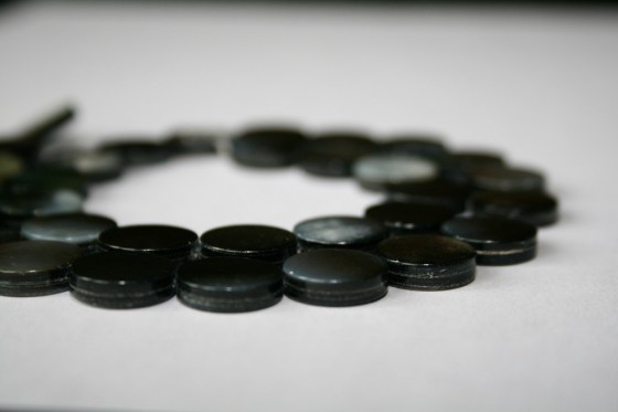 Perlmutt Münzen, schwarz, 12 mm