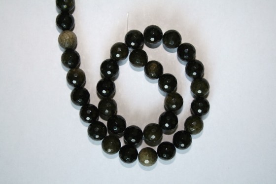 Facettierte Regenbogen Obsidian Perlen, 12 mm
