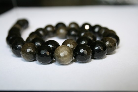Facettierte Regenbogen Obsidian Perlen, 6 mm