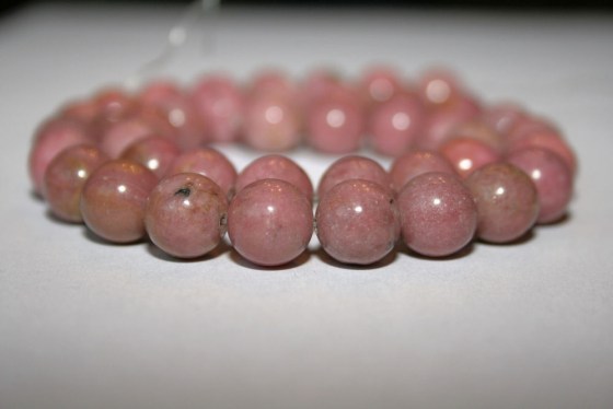 Rhodonit Perlen, 8 mm