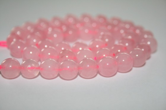 Runde Rosenquarz Perlen, 8 mm