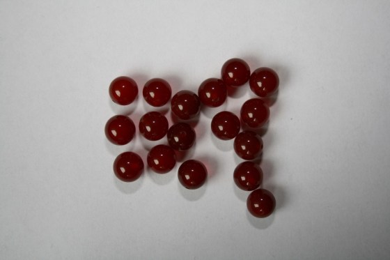 Rote Achat Perlen, einseitig gebohrt, 10 mm