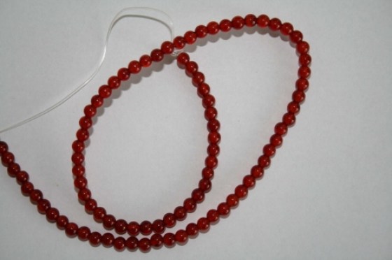 Rote Achat Perlen, gefärbt