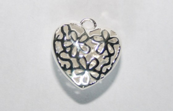 Herzanhänger aus Sterling Silber, 12 mm