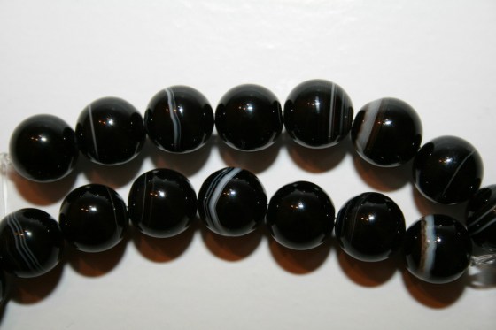 Schwarze Sardonyx Perlen
