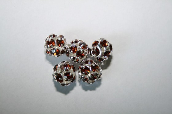 Strass Perle, braun, 10 mm