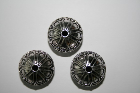 Ovale Metallperle, 14 x 20 mm