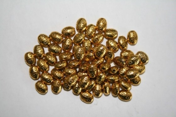 Tibetsilber Perlen, 6 x 8 mm