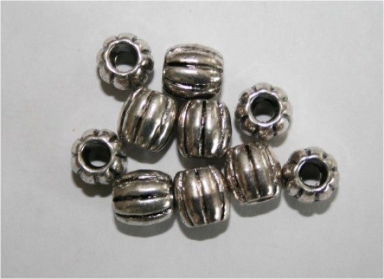 Tibetsilber Perlen, 9 mm