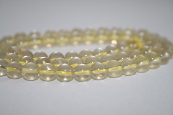 Zitronenquarz Perlen, 6 mm