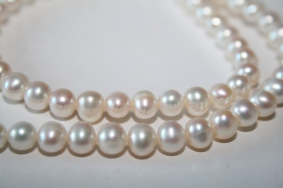 Weisse Perlen, 8 mm