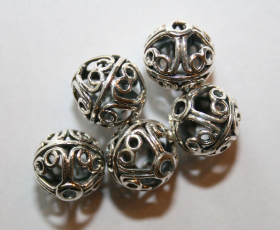 Sterling Silber Perlen, 11 mm